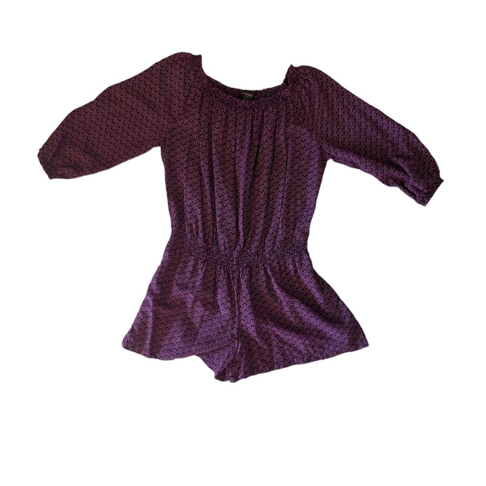Banana Republic Factory Purple Printed Romper